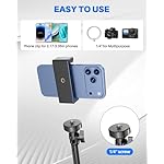 67" Phone Tripod, MIIASI Extendable Tripod for iPhone, Selfie Stick with Remote and Phone Holder, Compatible with iPhone/Android/Camera, Light Stand (Black) - Image 5