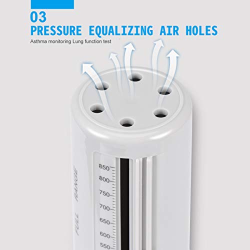 POPETPOP Testador de Capacidade Pulmonar Espirômetro Portátil Medidor de Velocidade de Pico de Fluxo