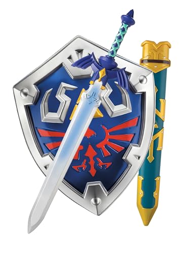 DEGUISE TOI - Pack Link - Legend Zelda Bouclier et épée - 1 épée - 1 bouclier - Taille Unique - Bleu - Accessoires pour déguisement - - - Carnaval