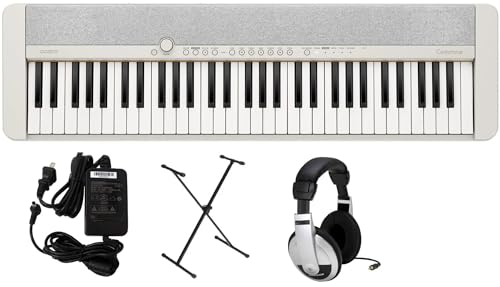 Casio CT-S1 Premium Keyboard Pack with Stand, AC Adapter and Headphones, White