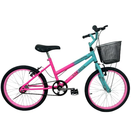 Bicicleta Infantil Passeio Aro 20 Cesta Feminina Tifany/Rosa