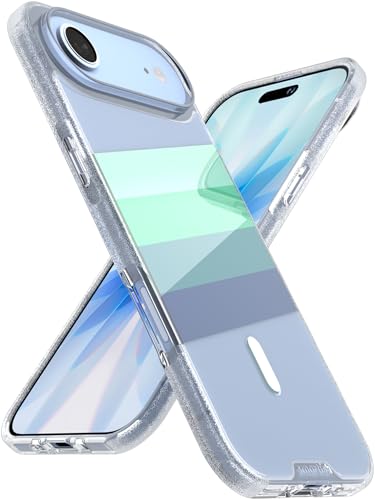 Image of Smartish iPhone Air MagSafe Clear Case - Gripmunk Magnetic Slim Case [Lightweight + Protective] Anti-Yellowing Thin Grip Clear Cover for Apple iPhone Air - Deep End