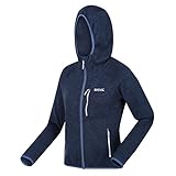 Fleece innen Regatta Damen Newhill Strickfkleecejacke mit Kapuze RWA597 42 dunkelblau