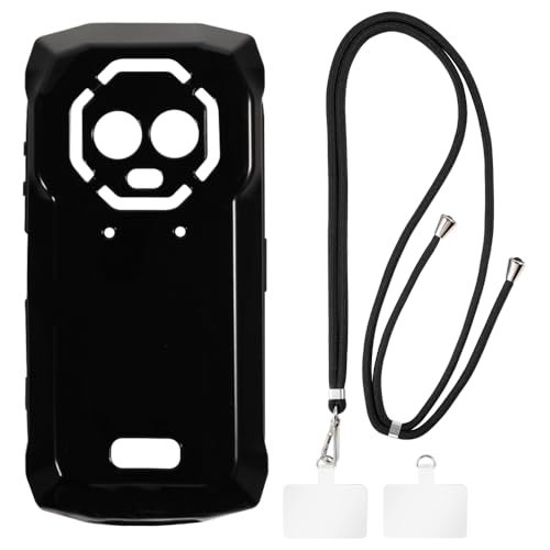 Shantime �P�[�X�ƃN���X�{�f�B�X�g���b�v�Z�b�g Ulefone Armor Mini 20T Pro �Ƃ̌݊������� �g�уJ�o�[�Ƌ����o�b�N���t�������\�l�b�N�X�g���b�v�����2���̃p�b�`�t��(�u���b�N + �u���b�N)