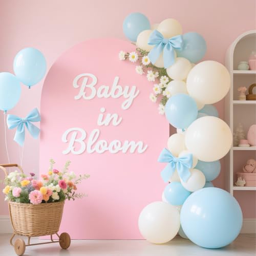 Image of MLMC Arch Backdrop Cover Set of 2 6+7.2FT Pink Fitted Spandex Backdrop Stand Cover Stretchy Round Top Chiara Arch Cover for Baby Shower Birthday Party Wedding Ceremony Photography Background Decor