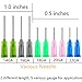 HaBeuniver 30Milliliter Precision Applicator Bottle with Blunt Tip Needle and Cap|14ga 16ga 18ga 20ga 22ga Blunt Needles|Oil Dropper Bottle, Glue Applications, Acrylic Painting, 8 Pcs