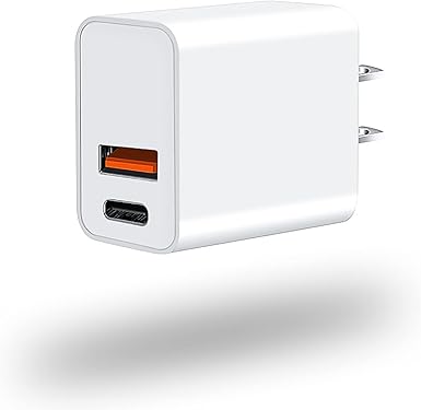 Amazon Com Usb C 快速充電器 Usb C 充電器座 Usb C 壁充 Udaton 新款w 雙埠iphone 快速充電器磚塊 相容於apple Watch Series
