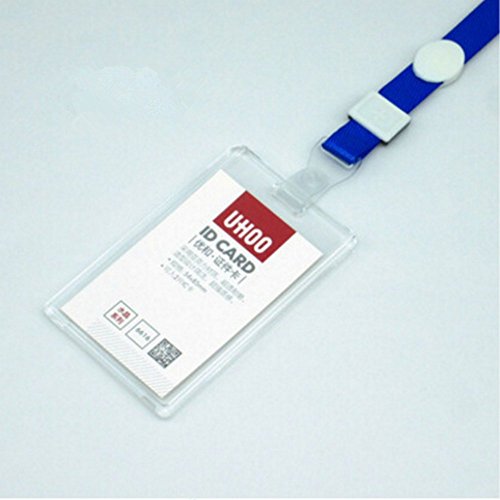 Outstanding® Tarjeta de Certificado de acrílico Sujetador de la Tarjeta de Personal Impermeable con la Correa del acollador del Cuello