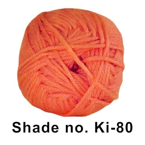 Image of VCR Dark Orange Yarn, 100 Grams Hank, 190 Meters Length, Acrylic Ball for Crochet and Knitting, Soft Crosia Threads, Pack of 1 Yarn, Suitable for DIY Crafts