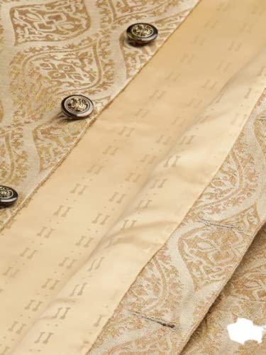 Image of SOJANYA (Since 1958, Men's Silk Blend Grey Kurta Pyjama & Silk Blend Jacket Combo