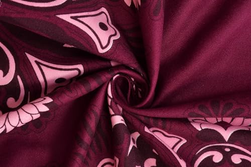 Image of Cotton 8 Piece Diwan Set 1 Bed Sheet 2 Bolster Cover 5 pcs Cushion Cover (Maroon)