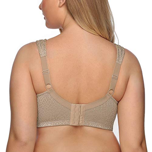 Image of DotVol Women's Full Figure Minimizer Bras Comfort Large Busts Wirefree Non Padded Plus Size Bra