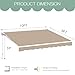 U-MAX Retractable Awning, 10'x8' Manual Awnings for Patio Sun Shade Shelter, Water-Resistant Polyester Cover Outdoor Door Window Awning with Crank Handle for Deck, Home, Backyard, Balcony, Beige