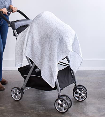 Image of SwaddleDesigns Marquisette Receiving Swaddle Blanket for Baby Boys & Girls, Soft Premium Cotton Muslin, Best Shower Gift, Sterling Lush, Parent Picks Award Winner