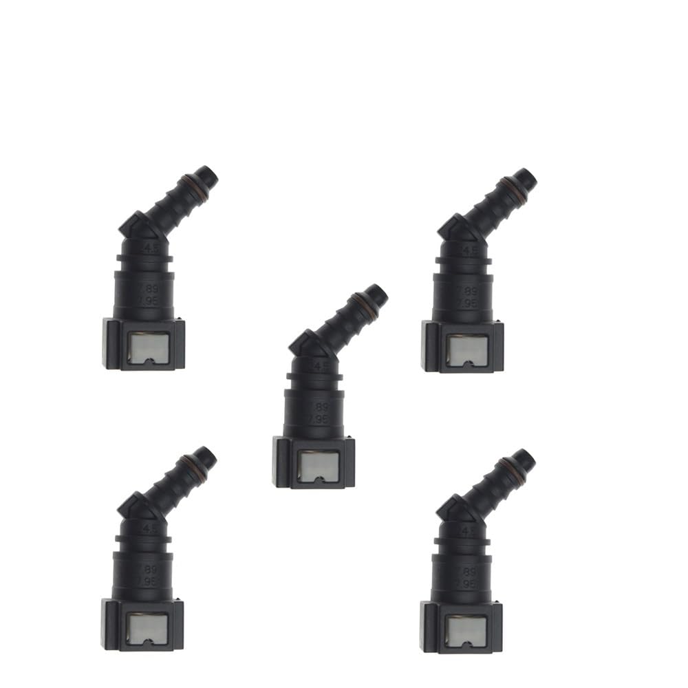 Bcdskzavu 5Pcs Fit For 2/5/10X 7.89 Id6 45° Car Line Hose Coupler Quick Release Connector Line Nylon Hose Coupler Carburetor Part(5Pcs)