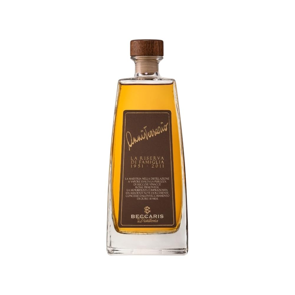 Beccaris - "Linea Novecento" Grappa Anniversario 1951/2001 in cassa legno 0,70 lt.
