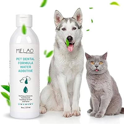 Plaque Remover for Dogs Cats teeth | 100% Natural Plaque OFF & Tartar Remover for Pets Supports Gum & Teeth Health |Fresh Breath Dental Water Additive (237ml)