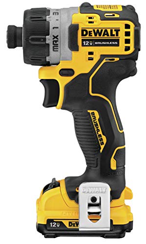 DEWALT XTREME 12V MAX Cordless Screwdriver, 1/4-Inch, 2-Ah Batteries (DCF601F2)