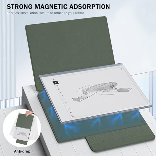 Image of MoKo Case for Remarkable 2 Tablet 10.3 inch with Pen Holder, Celadon | Ultra-Thin, Back Magnetic Design, Smart Folio Cover