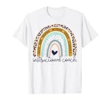 Instructional Coach Rainbow Leopard Print Teacher T-Shirt