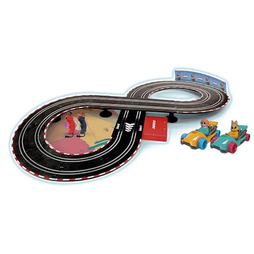 Ninco - Circuito de Slot | Velokú Racers Desert, Circuito de Coches Infantil con 260 cm de Recorrido, Divertidos vehículos con Luces y 2 Personajes, Diseñado para niños a Partir de 3 años (91020)