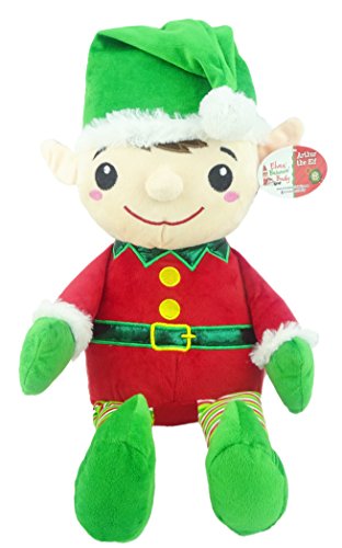 Elves Behavin Badly Grande pelúcia de 50,8 cm Elf macio - brinquedos de Natal para crianças - brinquedos Elfo - Green Hat Red corpo - Elfos comportam-se mal