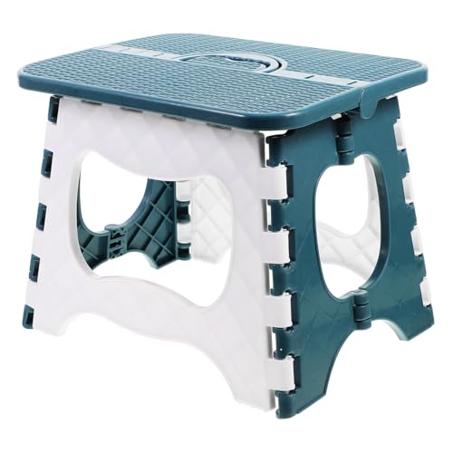 ABOOFAN Taburete Plegable Portátil de Plástico Resistente para Camping Pesca y Uso Doméstico Diseño Ergonómico con Asa para Fácil Transporte Color Azul Nórdico para Exteriores y