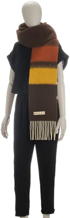 マルニ MARNI マフラー ロゴラベル アルパカ ウール ストライプ スカーフ SCMC0091Y0 UAW009 MARNI - マルニ MARNI マフラー ロゴラベル アルパカ ウール