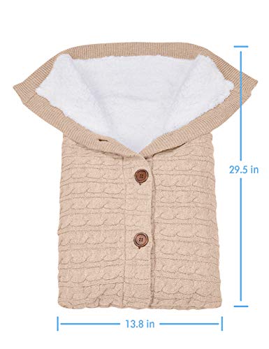 image for XMWEALTHY Unisex Infant Swaddle Blankets Soft Thick Fleece Knit Baby G