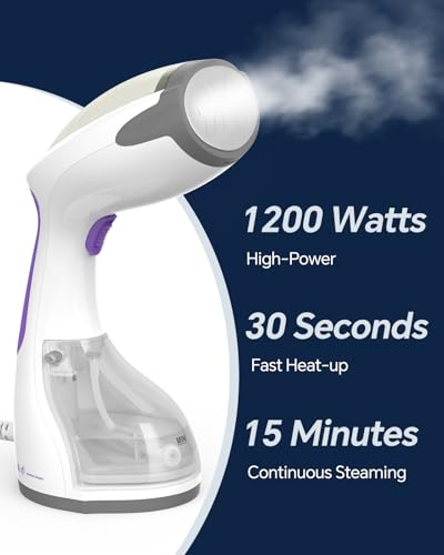 BEAUTURAL Steamer for Clothes, Portable Handheld Garment Fabric Wrinkles Remover, 30-Second Fast Heat-up, Auto-Off, Large Detachable Water Tank - Image 2