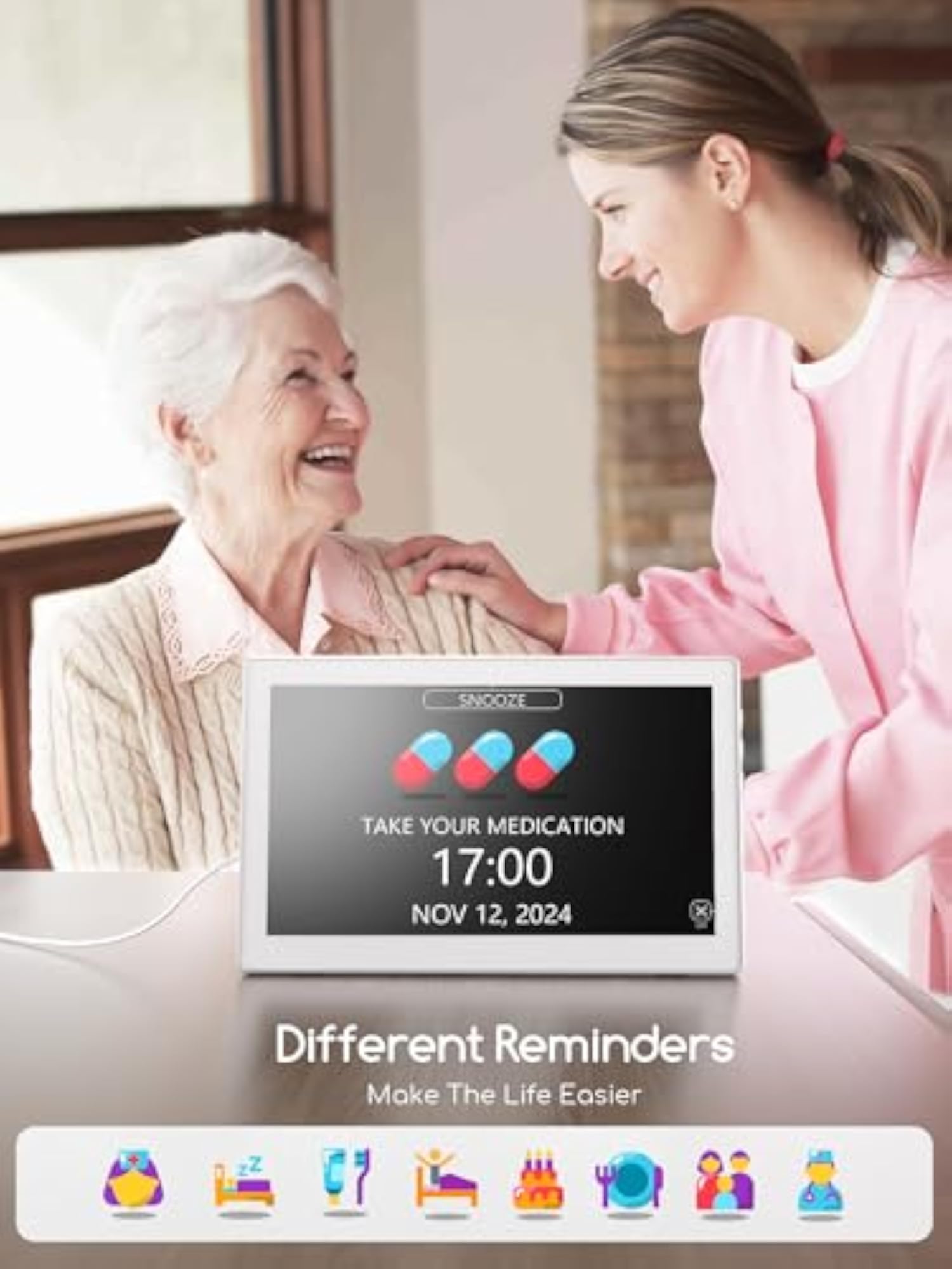 Large Display Calendar Clock with Multiple Themes