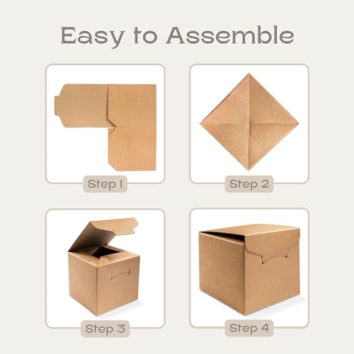 Boxes Craftory Pack of 10 Gift Boxes for Presents (7.87 x 7.87 x 7.08 inch) - Ideal for Christmas, Wedding and Graduation - Black Silk by Boxes Craftory - Image 4