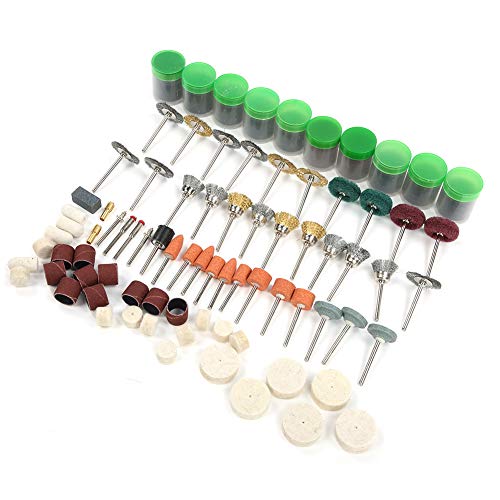 Restokki 342 unidades acessórios para ferramentas elétricas de moagem lã polimento escova aparar peç