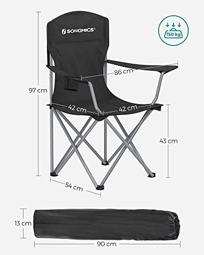 SONGMICS 2er Set Klappstuhl Campingstuhl Klappstuhl Komfortable Schwerlaststruktur max. Tragkraft 150 kg mit… - Image 8