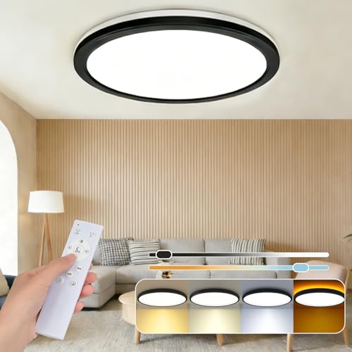 La Mejor Recopilación de Lamparas Inteligentes . 48 KIROGILY Lamparas de Techo para Interior de Casas con control remoto, Lámpara de Techo, Lampara Inteligente, Temperatura de Color Brillo Ajustable 3000k/4000k/6500k,para...