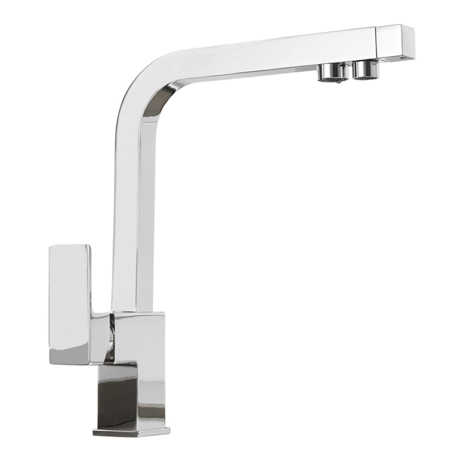 Filtre eau cuisine robinet 3 voies laiton pivotant pour évier double bac moderne