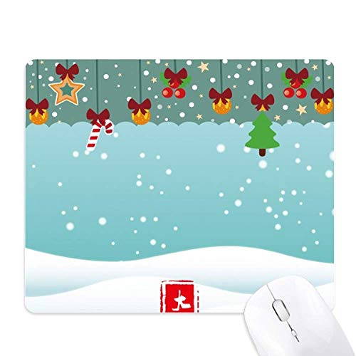 Tapis de souris gaming rond Neige 24 pour embellir votre bureau de travail à Noël.