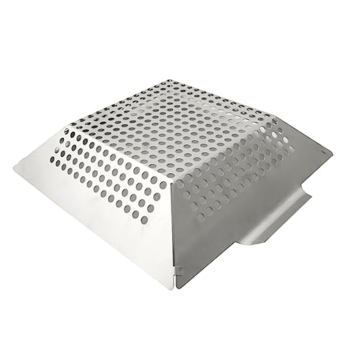 TOYANDONA 1 Pieza bandeja de drenaje de barbacoa bandejas cesta parrilla al aire parrilla de la barbacoa accesorios para barbacoa al aire Placa de barbacoa Acero inoxidable Plata