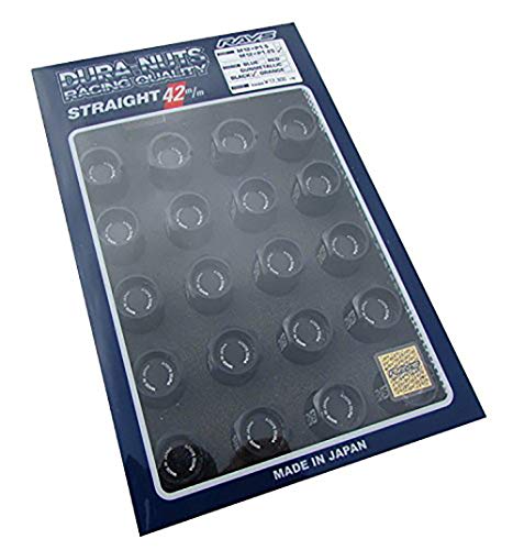 RAYS (レイズ) ジュラルミンロック&ナットセット L42 ストレートタイプ M12×1.25 ブラックアルマイト 74020001010BK