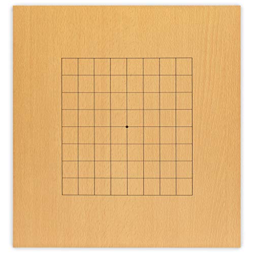 Image of Yellow Mountain Imports Beechwood Veneer (0.4-Inch) Etched Beginner's Reversible 9x9 /13x13 Go Game Set Board with Double Convex Melamine Stones - Classic Strategy Board Game (Baduk /Weiqi)