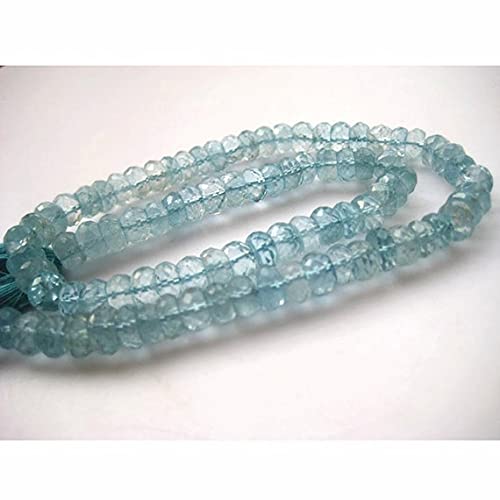 Perles rondelles en topaze Swiss Blue naturelle de 6mm pour réparer et personnaliser un collier
