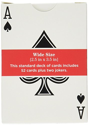 Red Deck, Wide Size, Plastic Coated, Standard Playing Cards By Brybelly #TOP1