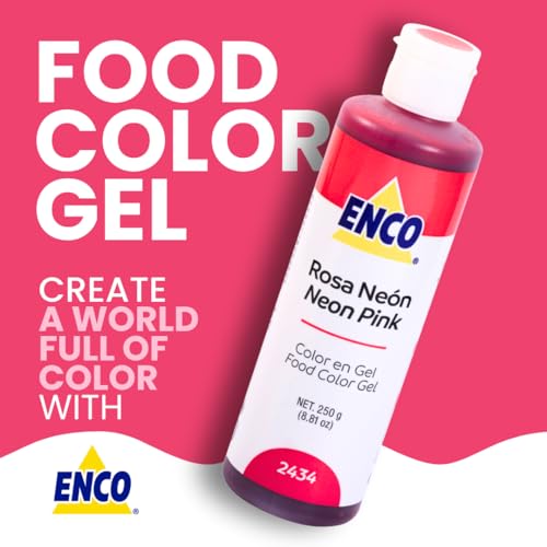 ENCO GEL FOOD COLOR 8.8 OZ (NEON PINK 2434)