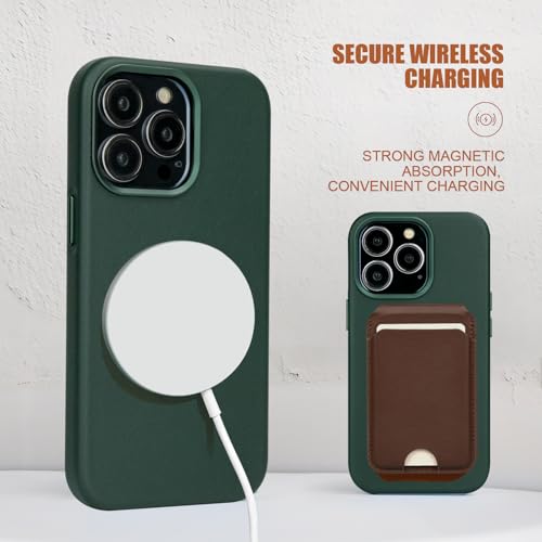 Genuine Leather for iPhone 14 Pro Case Compatible with MagSafe (Green) by Rumwot - Used condition - Image 5