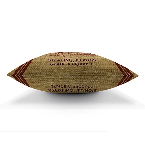 Moslion Vintage Like Chicken Feed Sack Burlap Pillow,Home Decorative Throw Pillow Cover Cotton Linen Cushion For Couch/Sofa/Bedroom/Livingroom/Kitchen/Car 18 X 18 Inch Square Pillow Case #TOP1