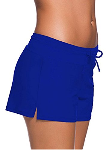 Image of Women Sports Summer Bottom Slit Swim Beach Board Shorts