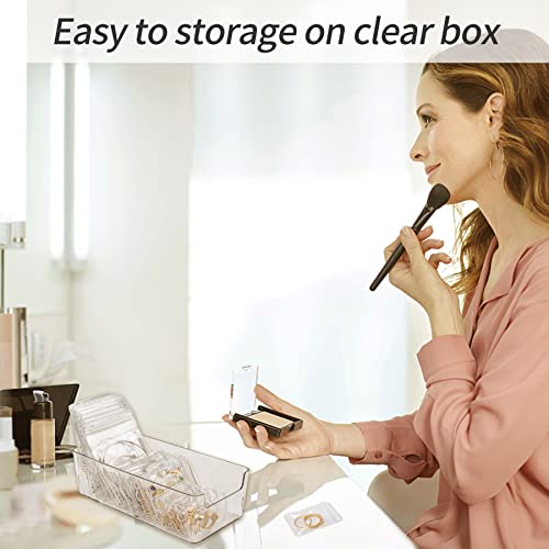 Qupiva 2 Pack Earring Organizer Clear Jewelry Box Case For Teen Girls Women, 60 Pack Pvc Clear Jewelry Anti Oxidation Zipper Bags For Packaging Jewelry Rings Earrings Necklace Bracelets #TOP2