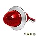 GG Grand General 75442 1 inch Mini Push/Screw Watermelon Red/Red Dual Function LED Light with Chrome Plastic Bezel