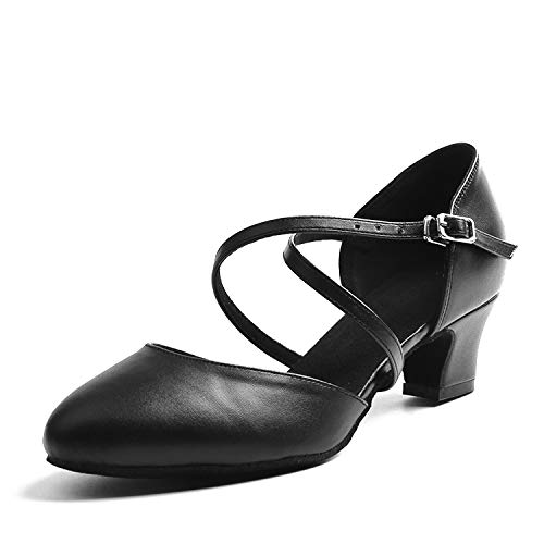 Naudamp Femmes Bandoulière en Salsa Danse Salle de Bal Latin Talons Hauts Danse Chaussures… Cover