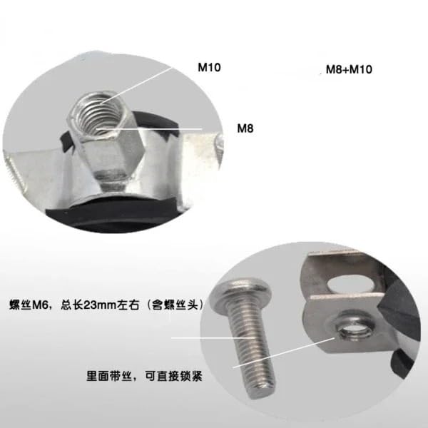 Abrazadera de tubo ajustable soporte fijo plomería agua con conexión hembra M8 M10 2